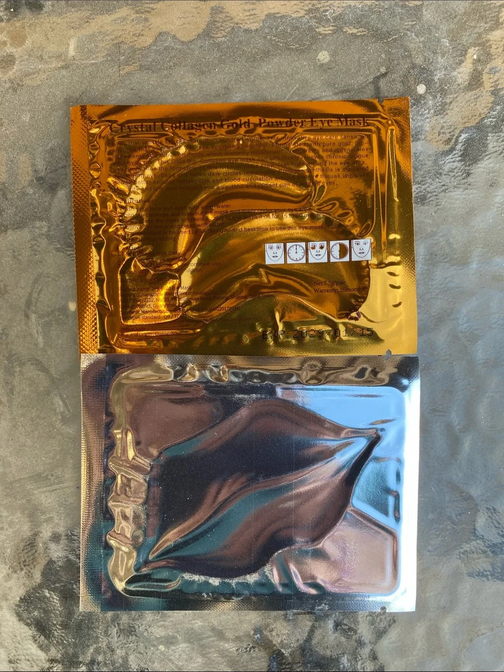 Crystal Collagen Gold Eye Patches & Pink Lip Mask - Hydrating Duo